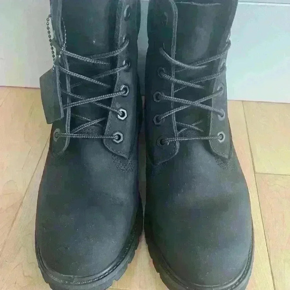 TIMBERLAND WOMEN'S 6-INCH PREMIUM WATERPROOF  LEATHER BOOTIES BLACK size 8 - Picture 5 of 9